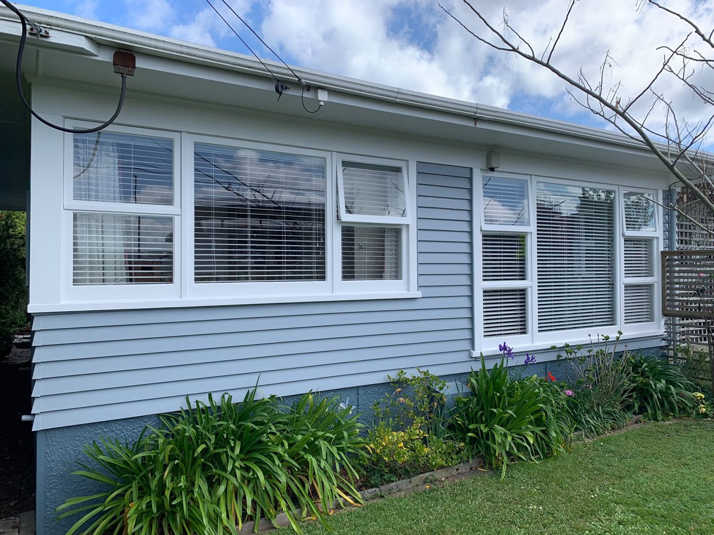 Weatherboard home with a repainted exterior