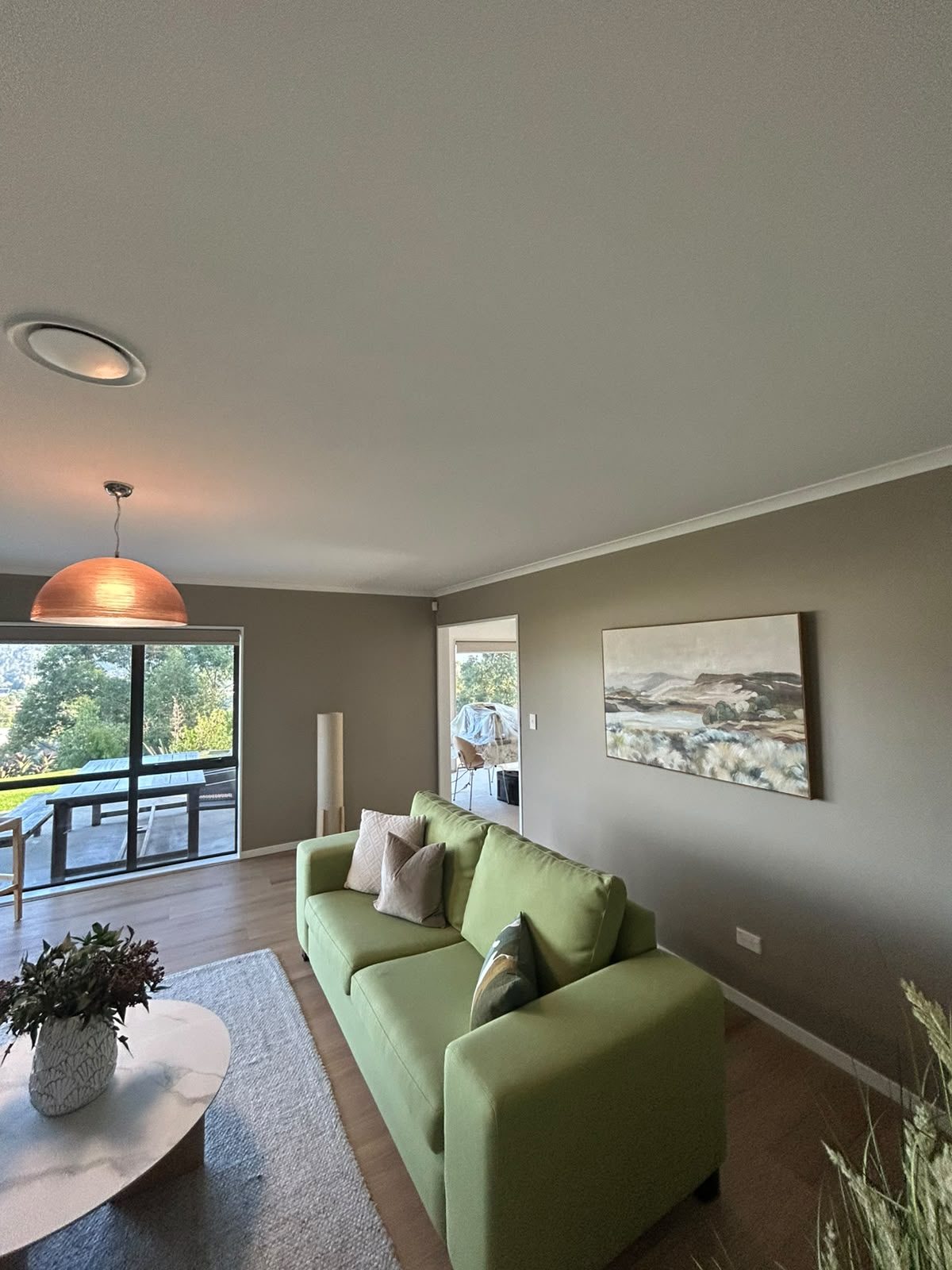 Styled living room with a fresh interior paint finish